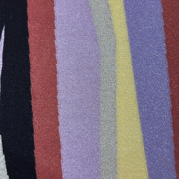 Anthropologie Laia Multi Color Striped Knit Midi Metallic Shimmer Skirt X-Small - Picture 7 of 12